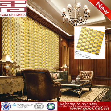 china supply living background wall Gold mosaic tiles